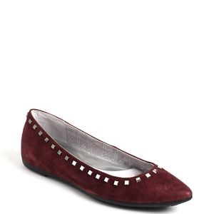 Calvin Klein Plum 'Blossom' Suede Flats